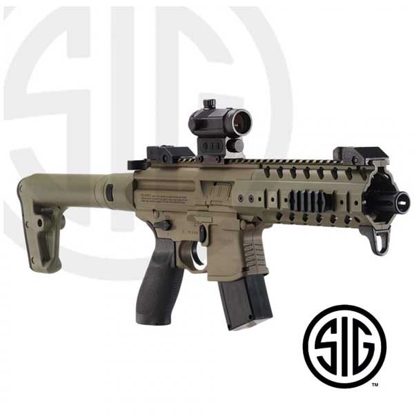 Subfusil Sig Sauer MPX ASP FDE + Red Dot Co2