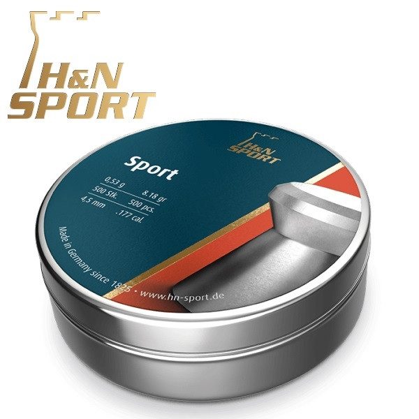 Balines H&N Sport 0,53g lata 500 unid. 4,5mm