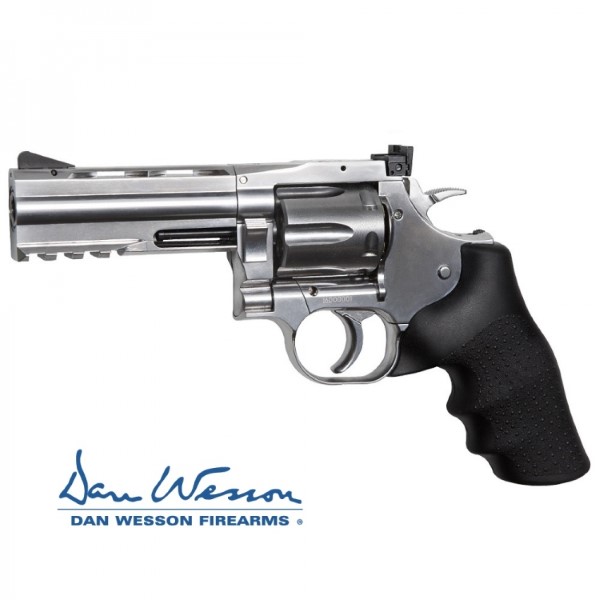 Revolver Dan Wesson 715, 4" Silver - 4,5 mm Co2 Balines