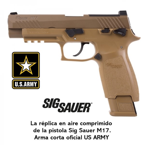 Pistola Sig Sauer M17 ASP Coyote CO2 - 4,5 mm Balines – Blowback