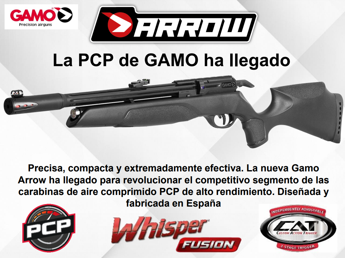 Carabina Gamo PCP Arrow + Válvula Alta Potencia